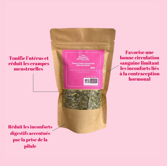 Tisane confort menstruelle (spécial pilule) - À déguster chaude ou glacée